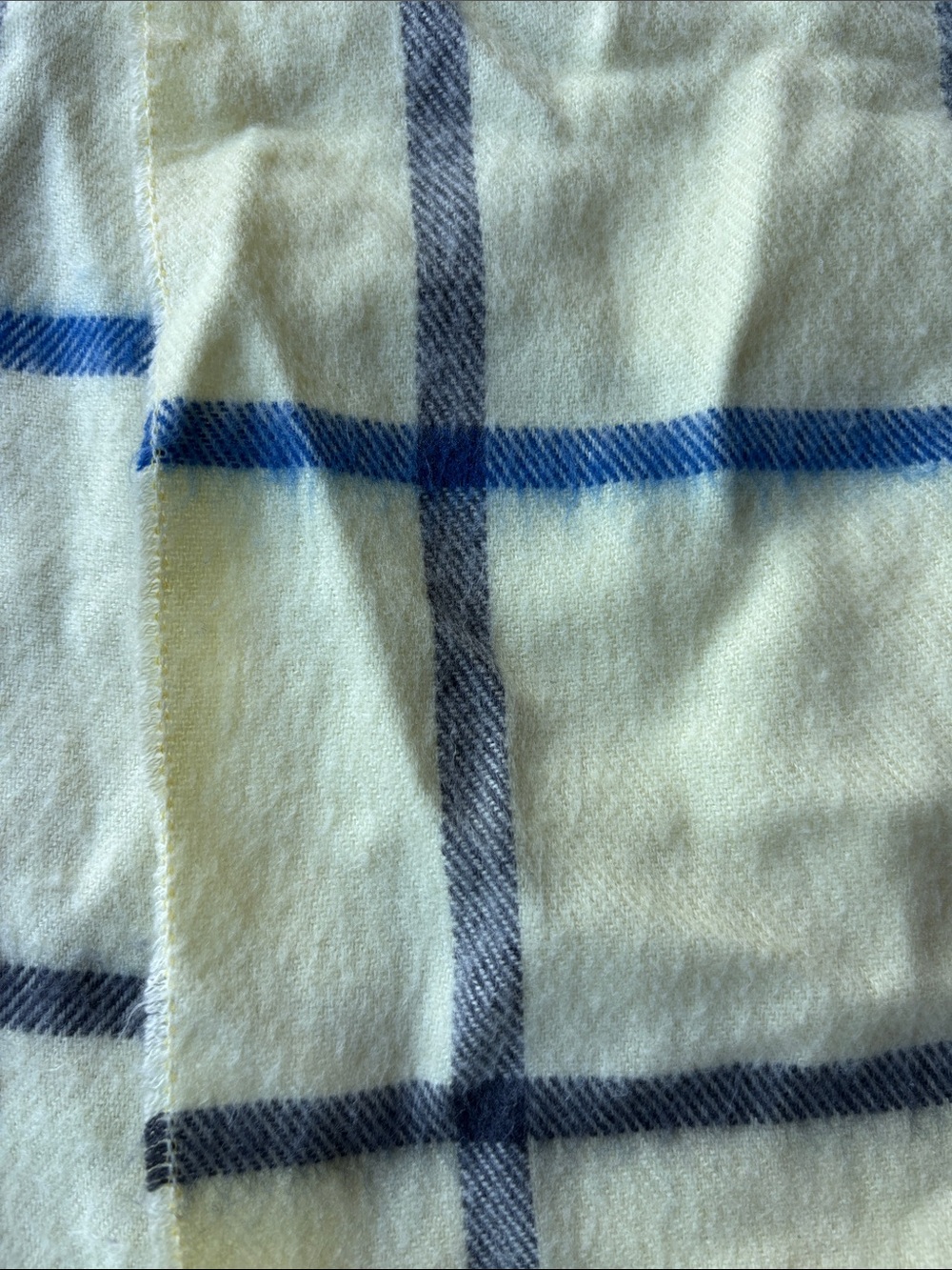 Vintage Christian Dior Monsieur Butter Yellow Scarf Made in Japan Plaid Fringe - Picture 5 of 5
